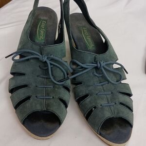 Easy Spirit Women's Green Slingback Platform Clog Sandals Sz8 (#13)